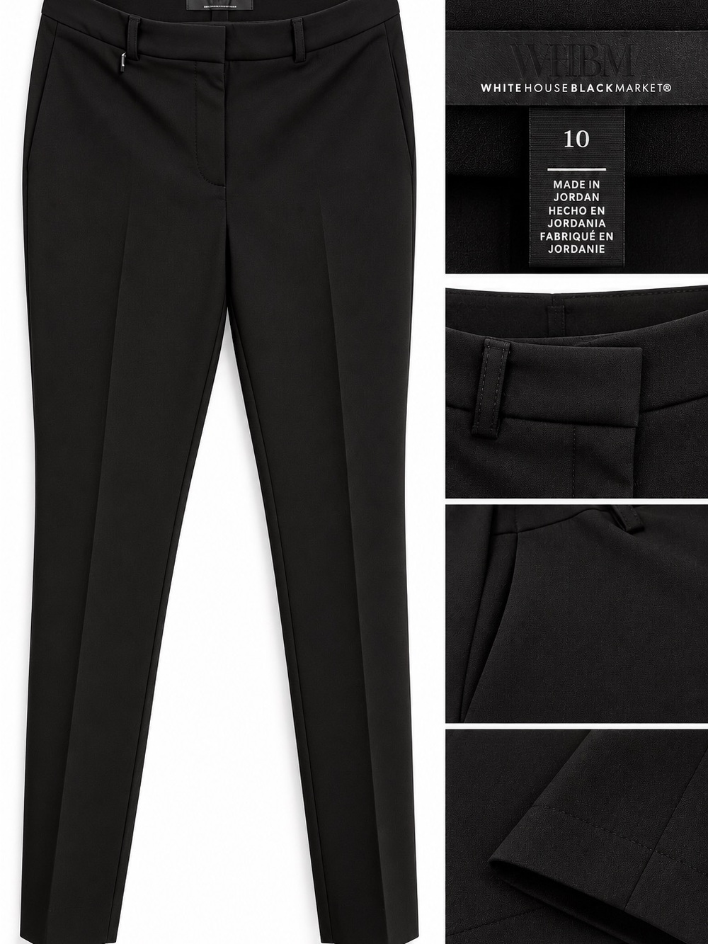 White House Black Market Black Tailored Slim Dress Pants for Women